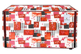 Kuber Industries Hearts Design PVC Microwave Oven Full Closure Cover for 25 Litre (Cream & Maroon) CTKTC33250